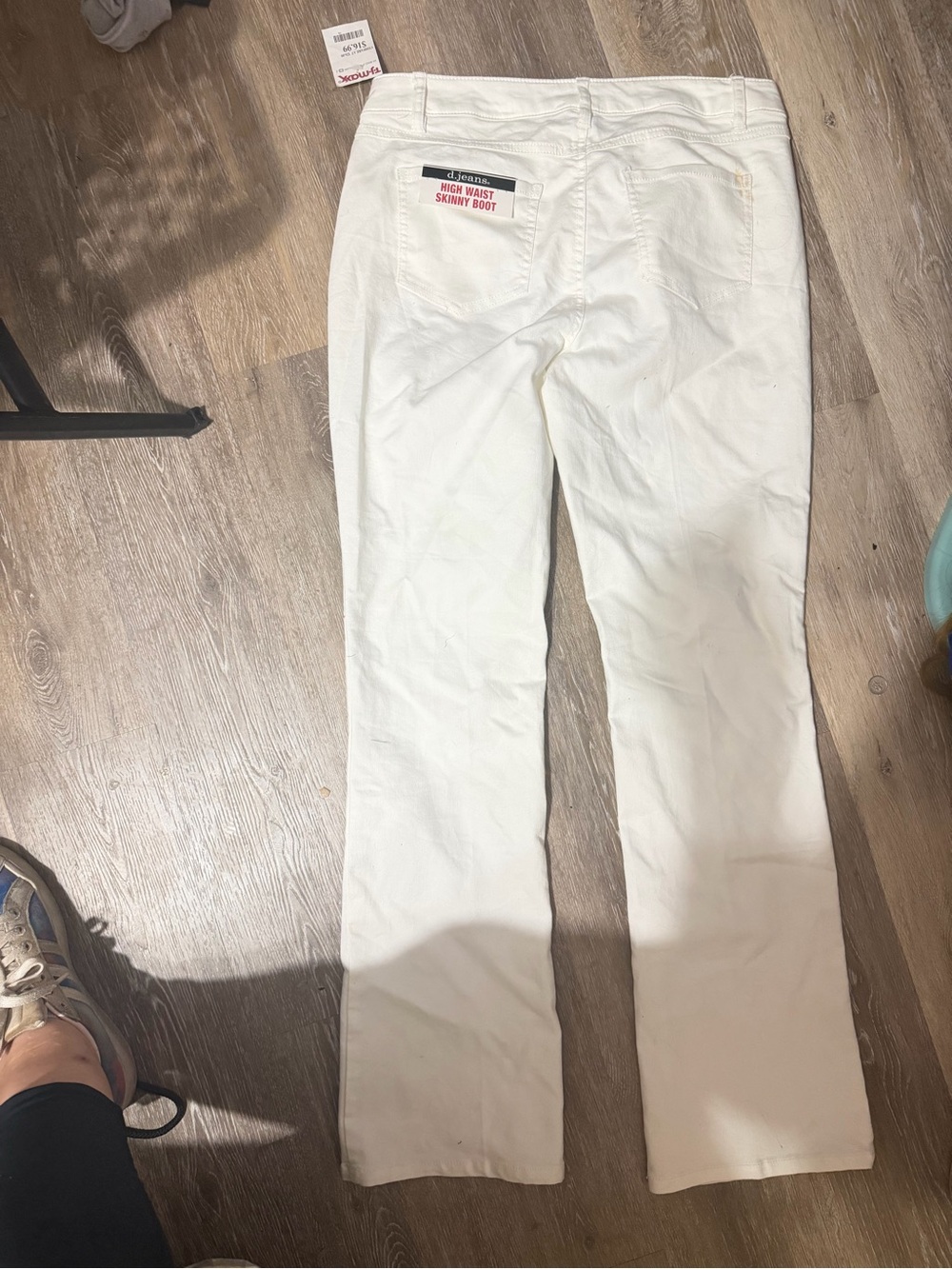 d. jeans White High Waist Skinny Boot Jeans